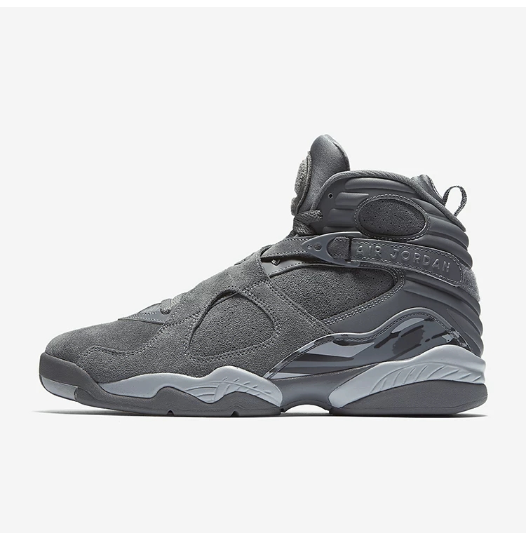 Air Jordan 8 Black Men's Sport Casual Retro Comfortable High-Top Basketball Shoes
