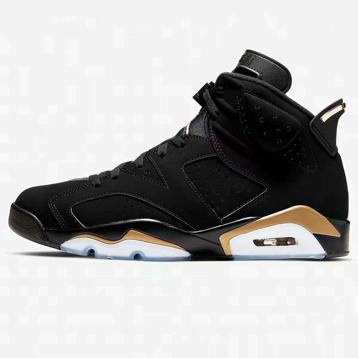 Nike Air Jordan 6 DMP Unisex Black/Gold Suede Basketball Shoes CT4954-007