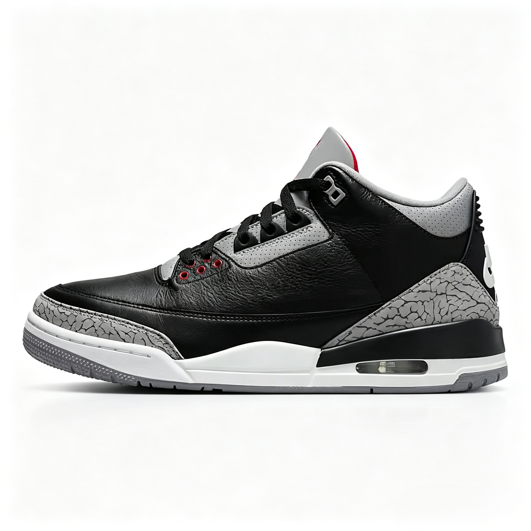 Air Jordan 3 Black Men's Athletic Casual Retro Trendy High-Top Basketball Shoes DN3707-010