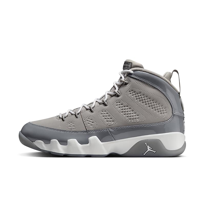 Air Jordan 9 Men's Gray Mid‑Top Comfortable Versatile Sports Casual Basketball Shoes HV4794‑011