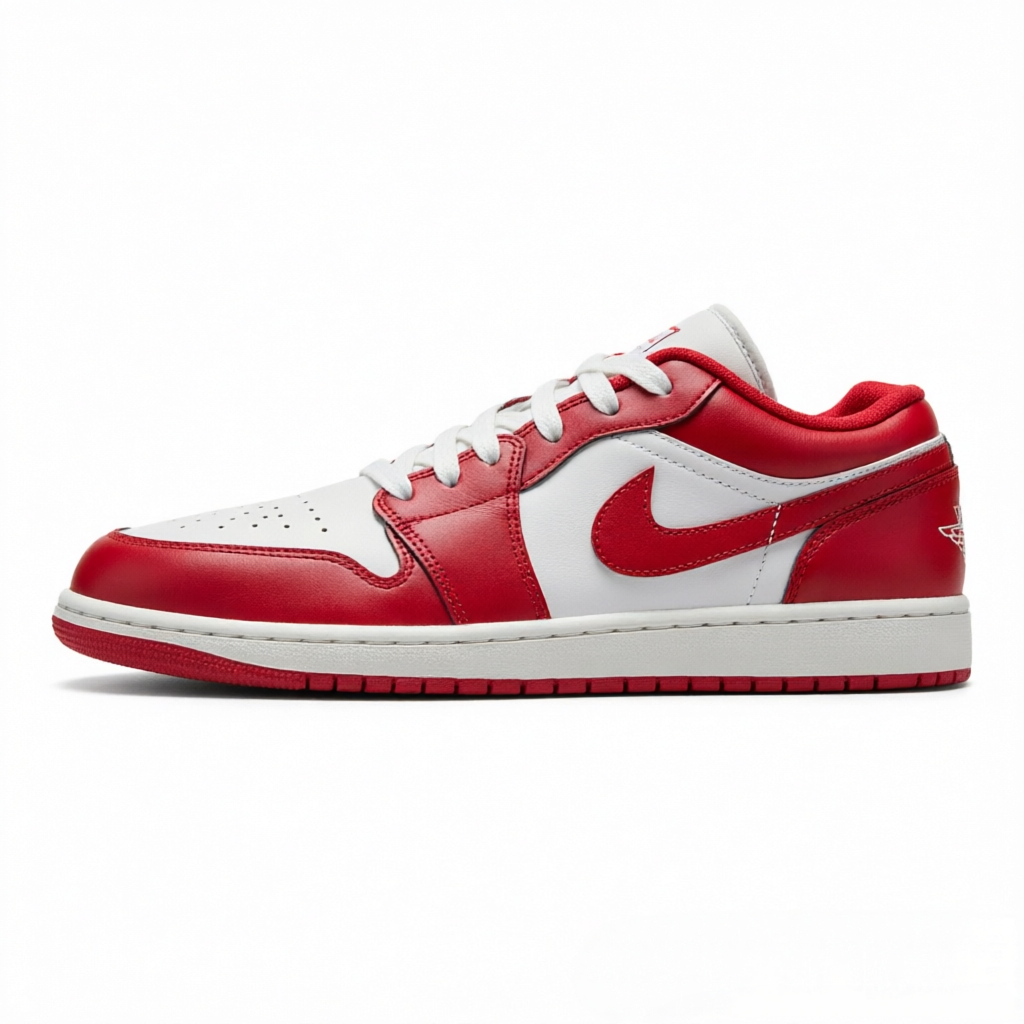 Air Jordan 1 Low AJ1 Red Low‑Top Retro Basketball Sneakers 553558‑166