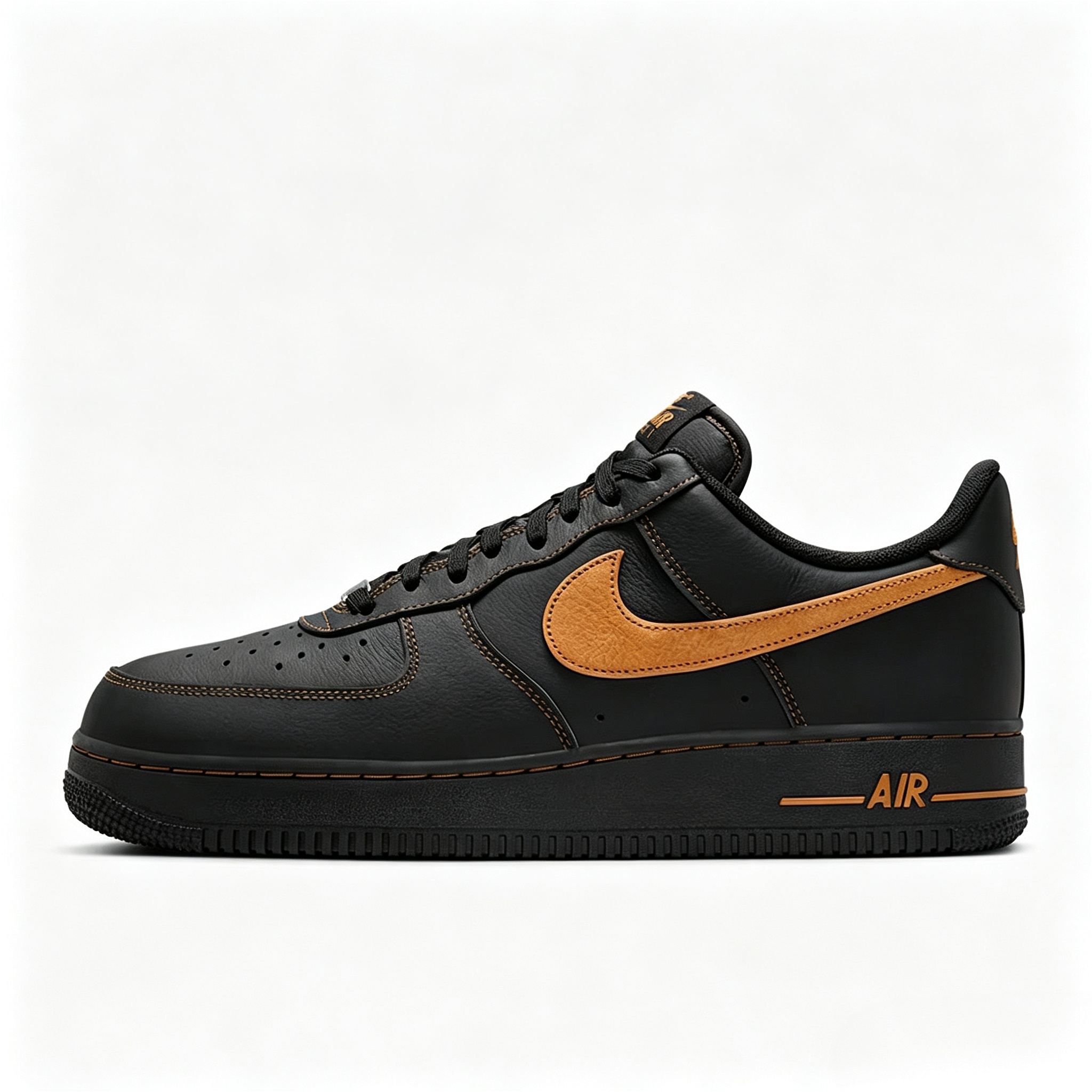 Nike Air Force 1 AF1 Black Low‑Top Durable Casual Sneakers HQ2037‑003