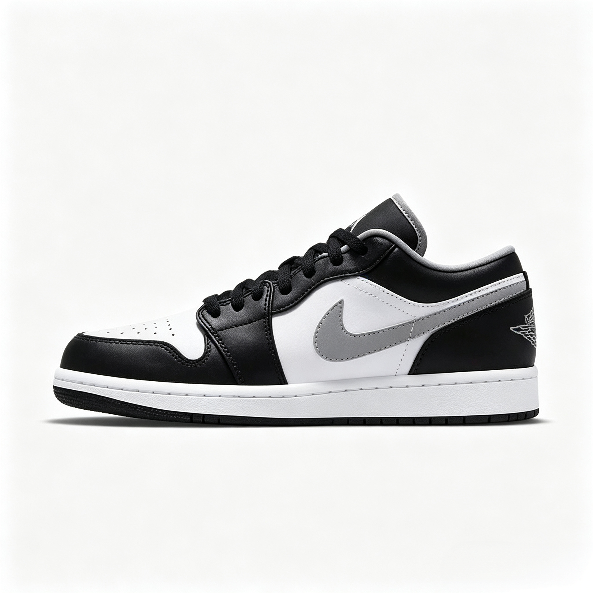 Air Jordan 1 Low Men’s Black Grey Shadow Retro Basketball Sneakers 553558‑040