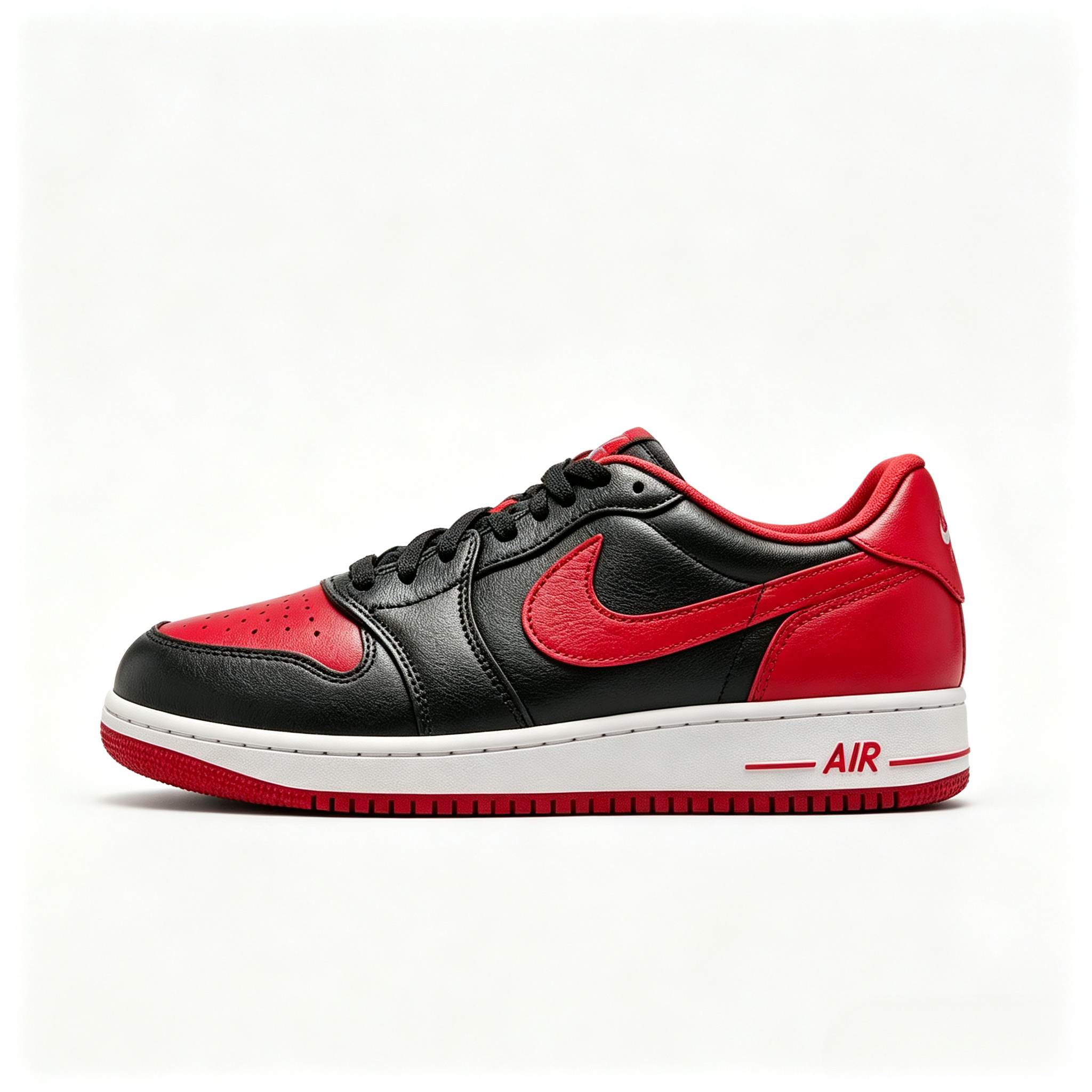 Nike Air Jordan 1 Low Bred Black‑Red‑White Retro Basketball Sneakers IW6276‑001