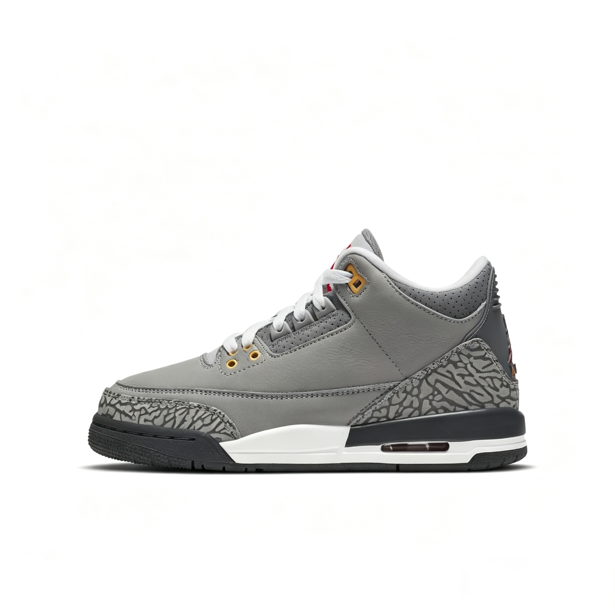 Air Jordan 3 Retro AJ3 Cool Grey Cement Grey Little Fear Men's Basketball Shoes CT8532‑012 / 398614‑012
