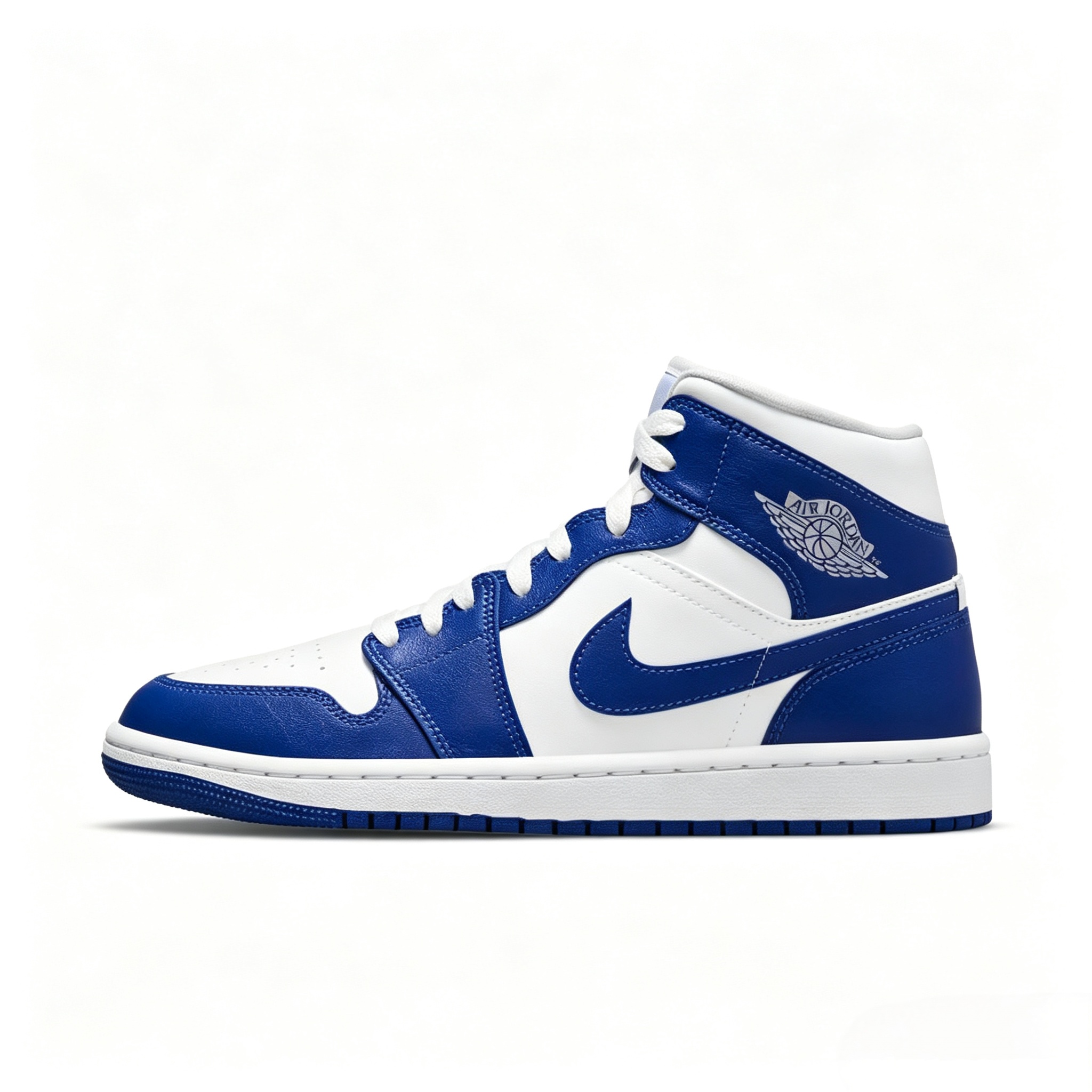 Air Jordan 1 Mid Women’s Kentucky White‑Blue Casual Basketball Sneakers BQ6472‑104