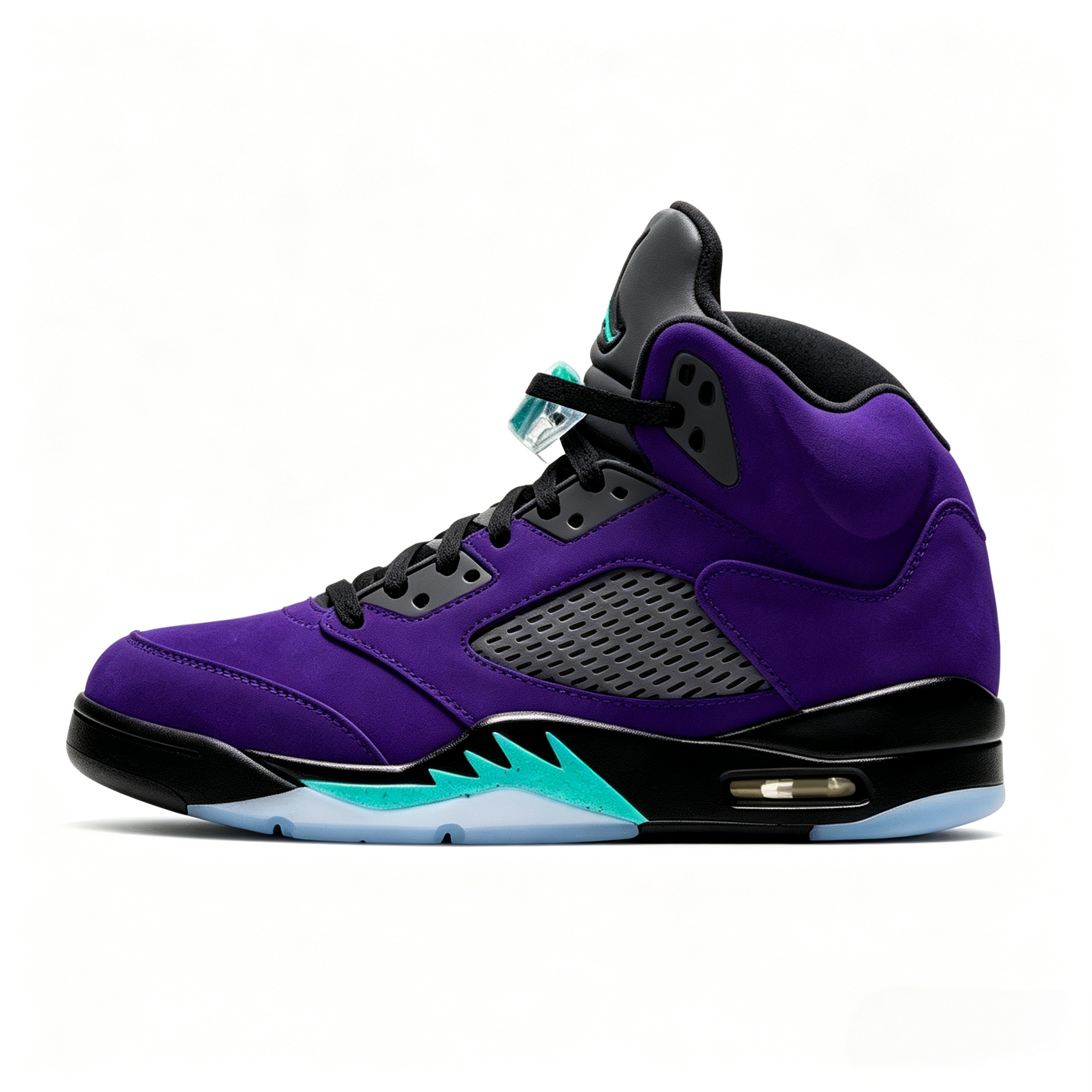Air Jordan 5 Retro AJ5 Reverse Grape Black‑Purple Suede High‑Top Retro Basketball Shoes 136027‑500