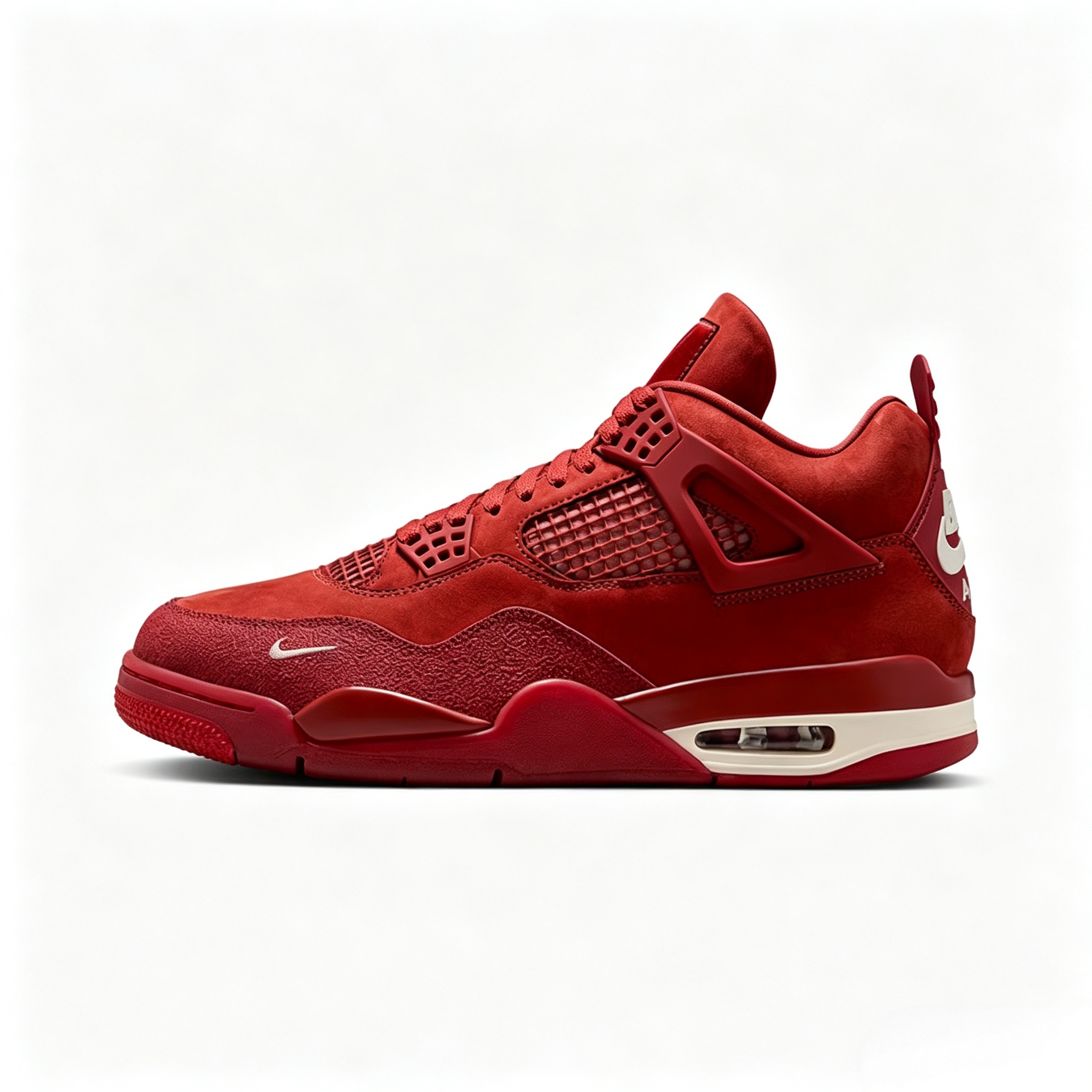Air Jordan 4 Retro Bike Men's Red Suede Vintage Basketball Sneakers HF4340‑800